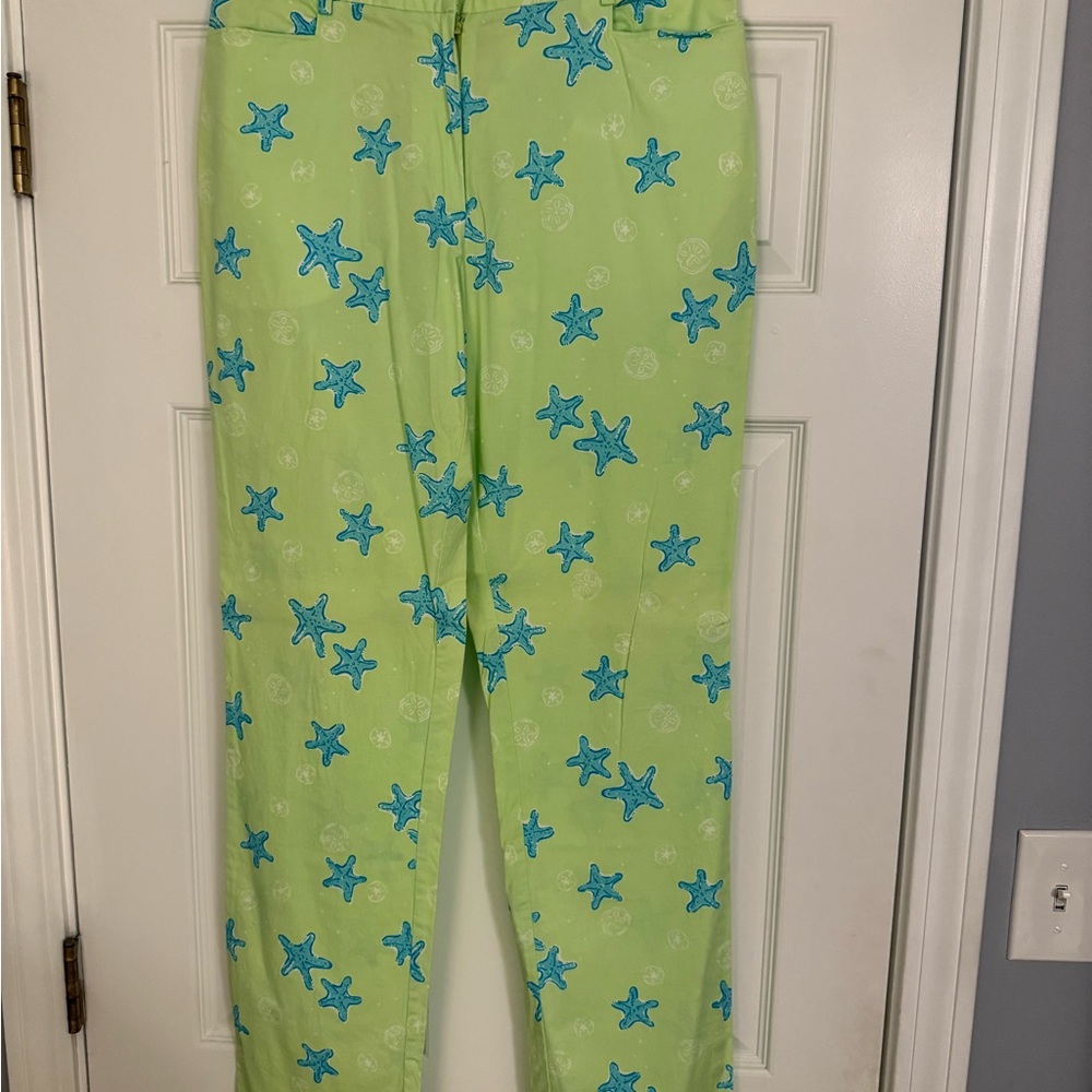 Lilly Pulitzer Green and Blue Starfish Pants